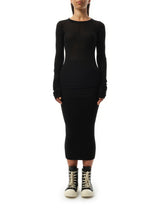 Rick Owens Rib Long Sleeve T-Shirt in Black