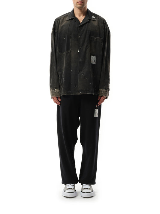 Maison Mihara Yasuhiro Vintage Like Corduroy Shirt in Black