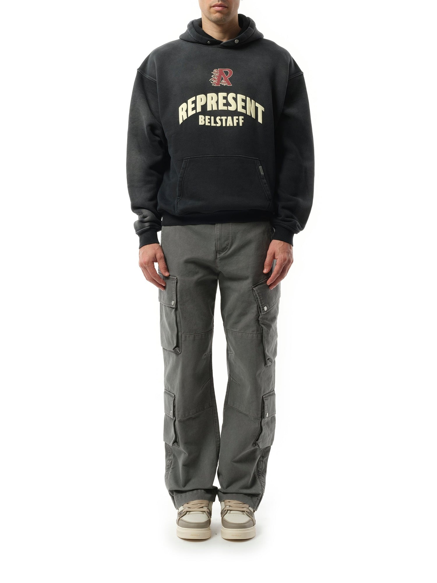 Represent Represent X Belstaff Flame Pheonix Hoodie in Shadow