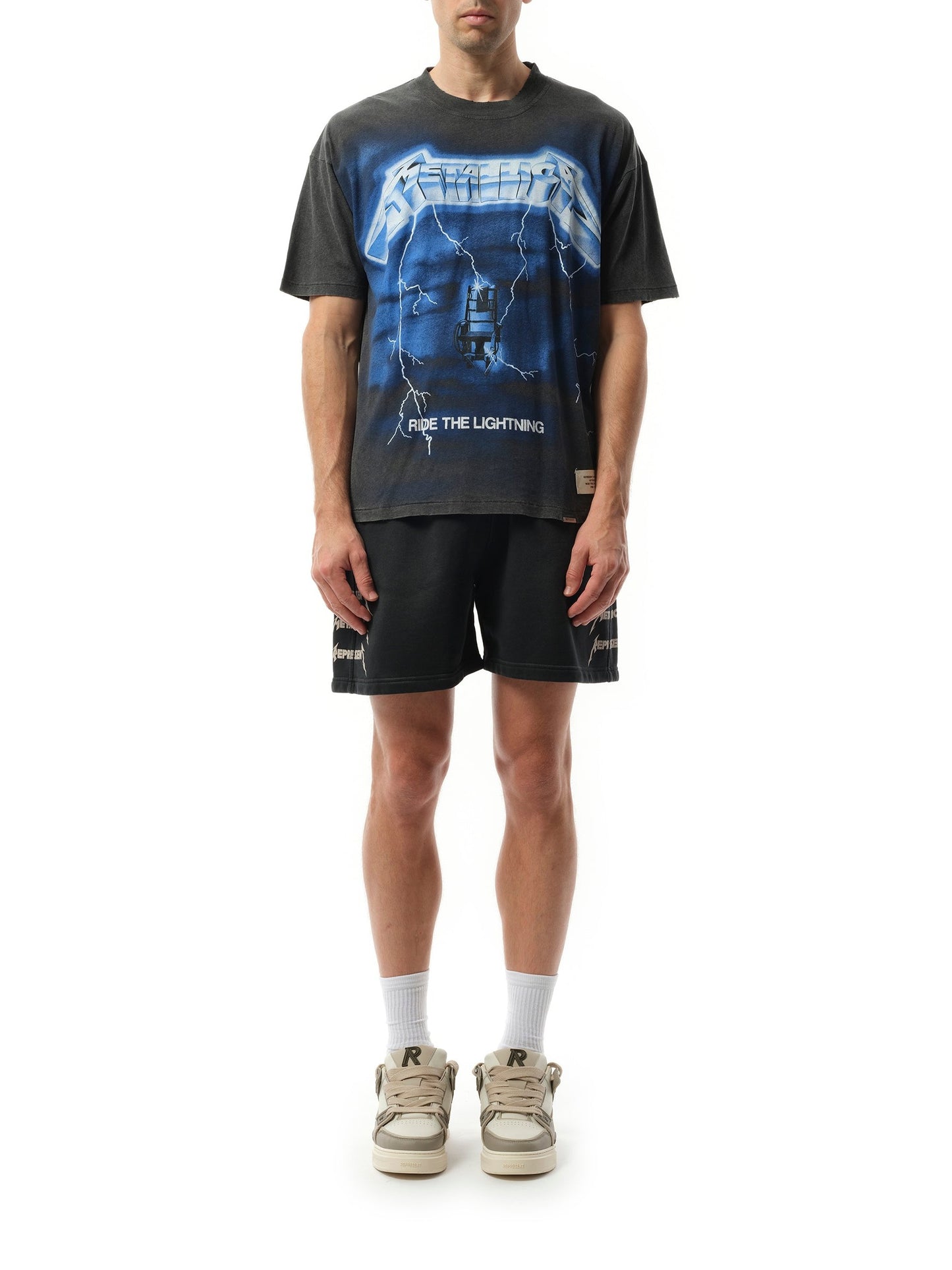 Represent Metallica Ride The Lightning T-Shirt in Vintage Grey