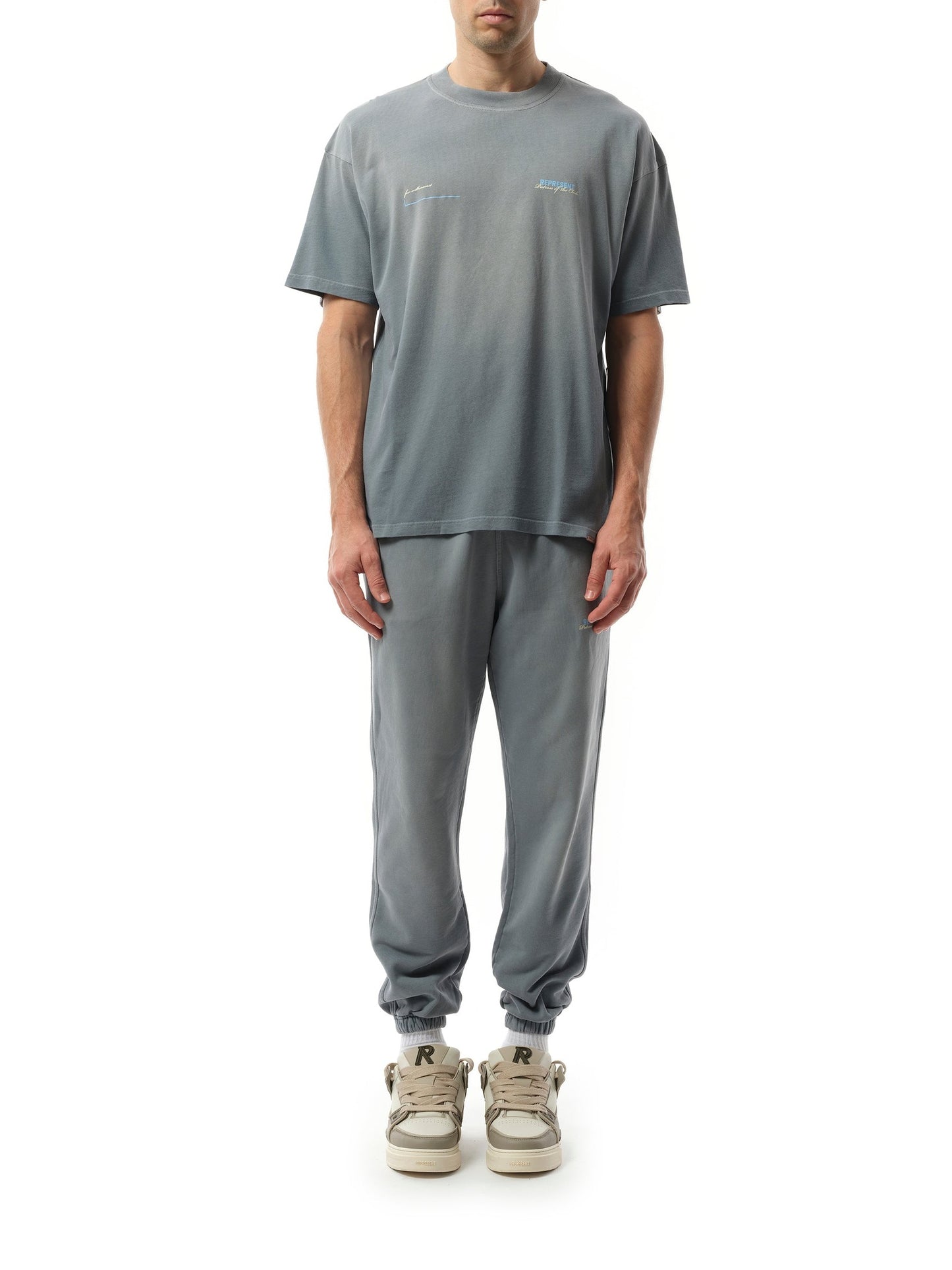 Represent Patron of The Club T-Shirt in Washed Grey