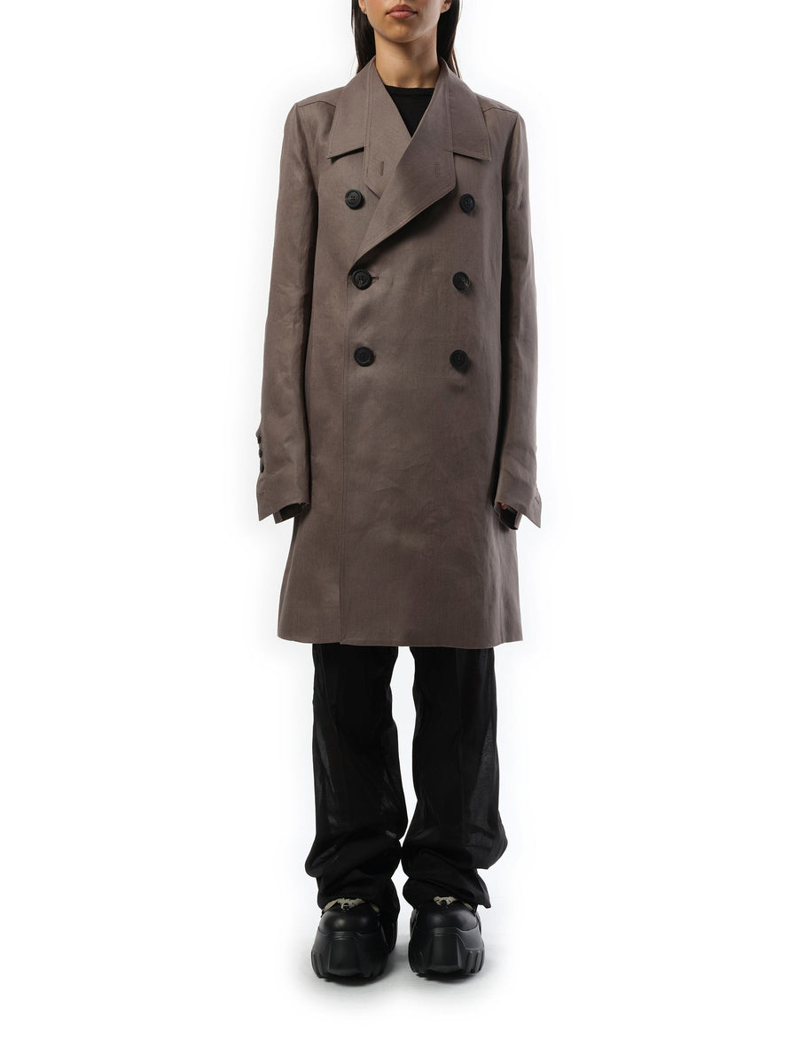 Rick Owens Officer Coat in Dust