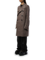 Rick Owens Officer Coat in Dust