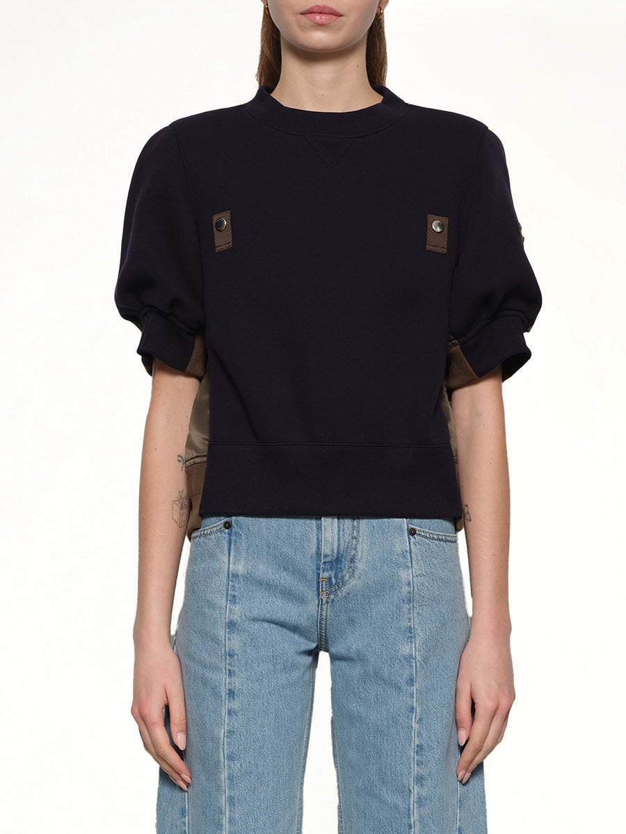 Sponge x Nylon Twill Pullover in Navy/Dark Khaki