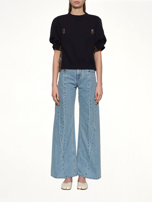 Sponge x Nylon Twill Pullover in Navy/Dark Khaki