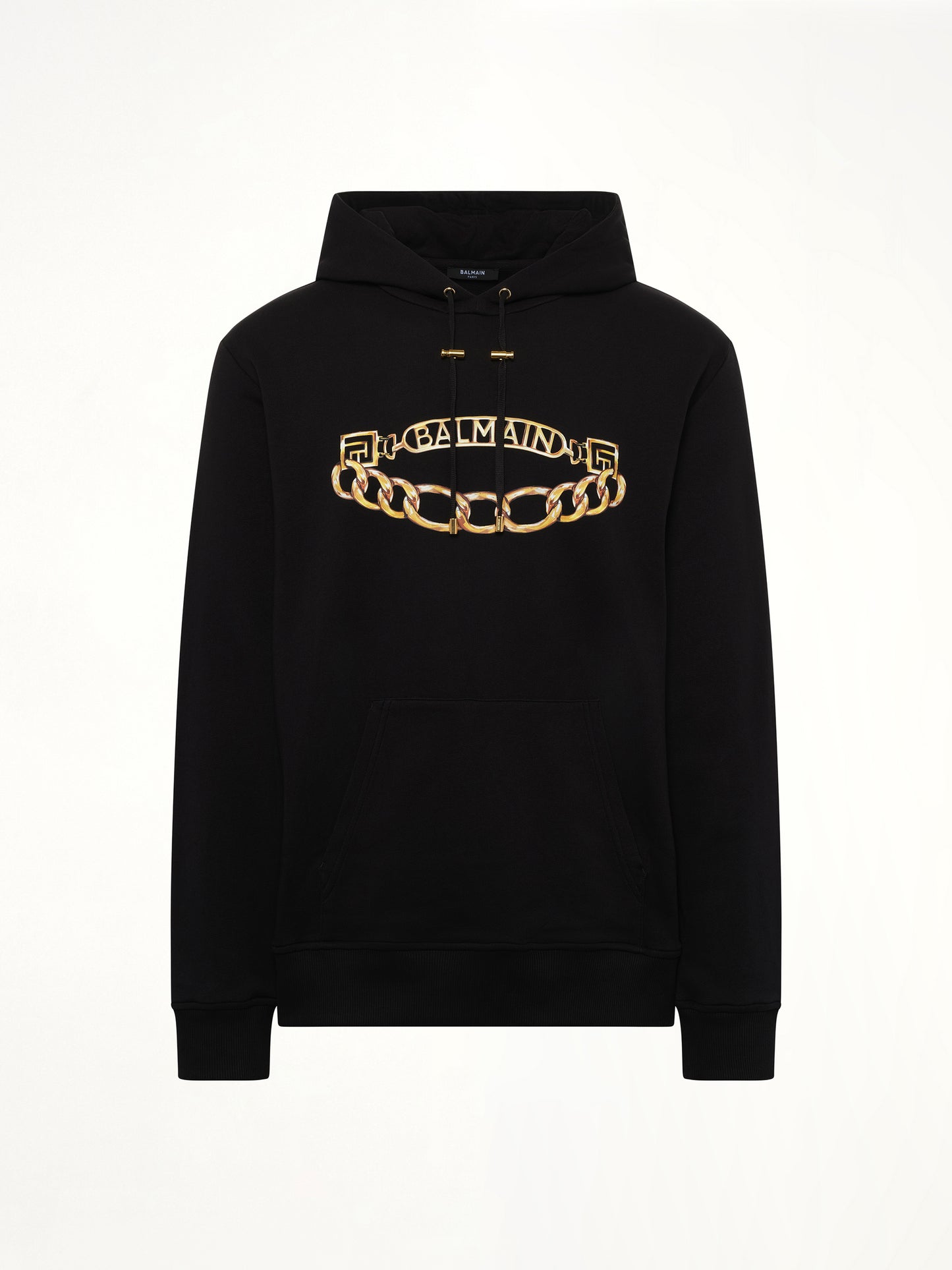 Balmain Chian Logo Hoodie in Black/Gold