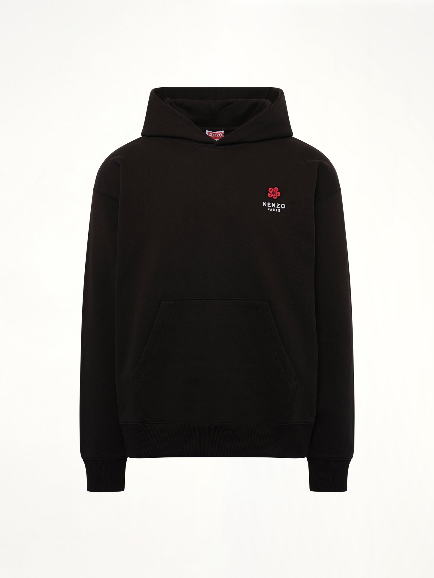 Gots Boke Flower Embroidered Oversize Hoodie in Black