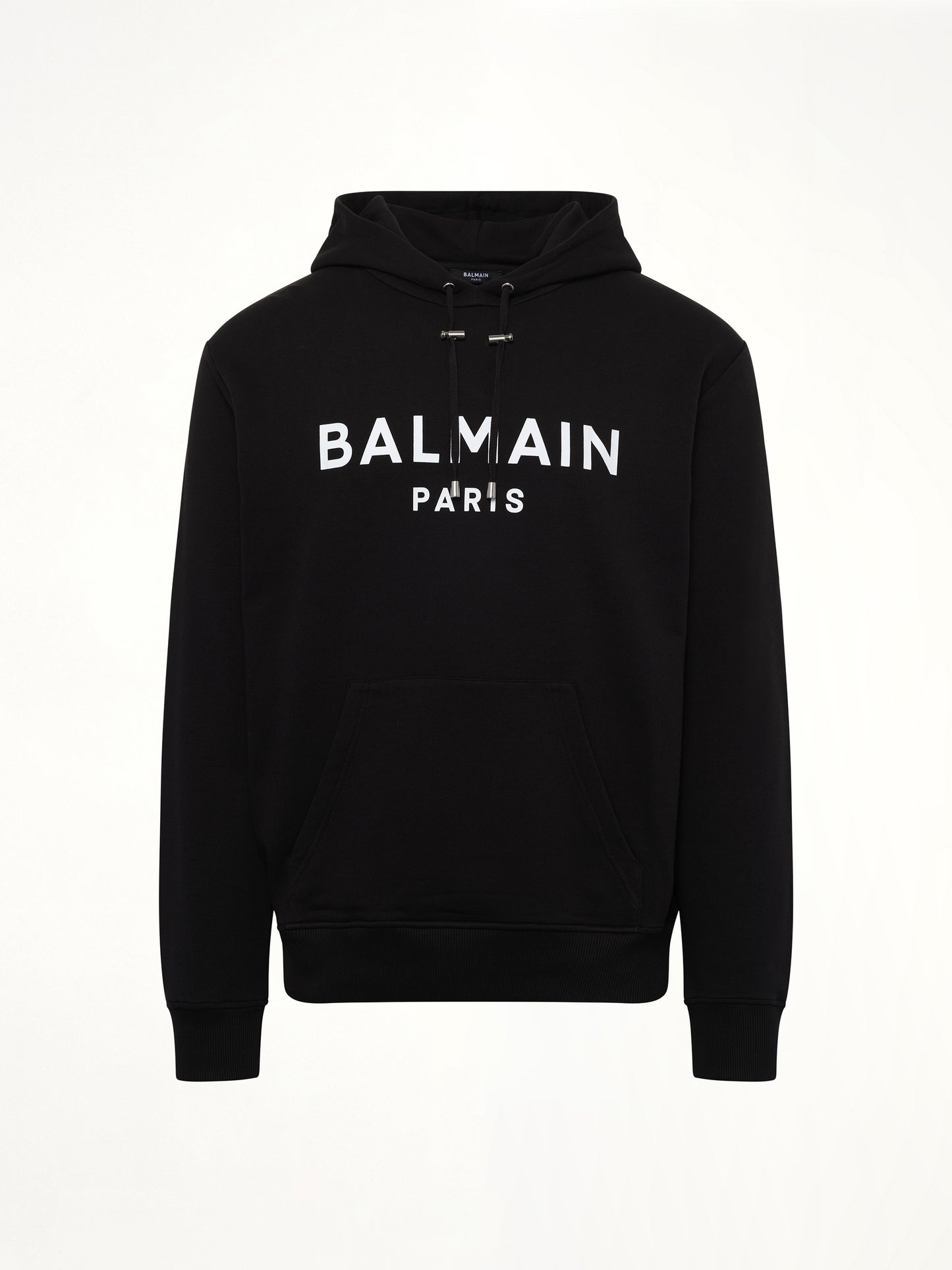 Logo Printed Hoodie in Black/White