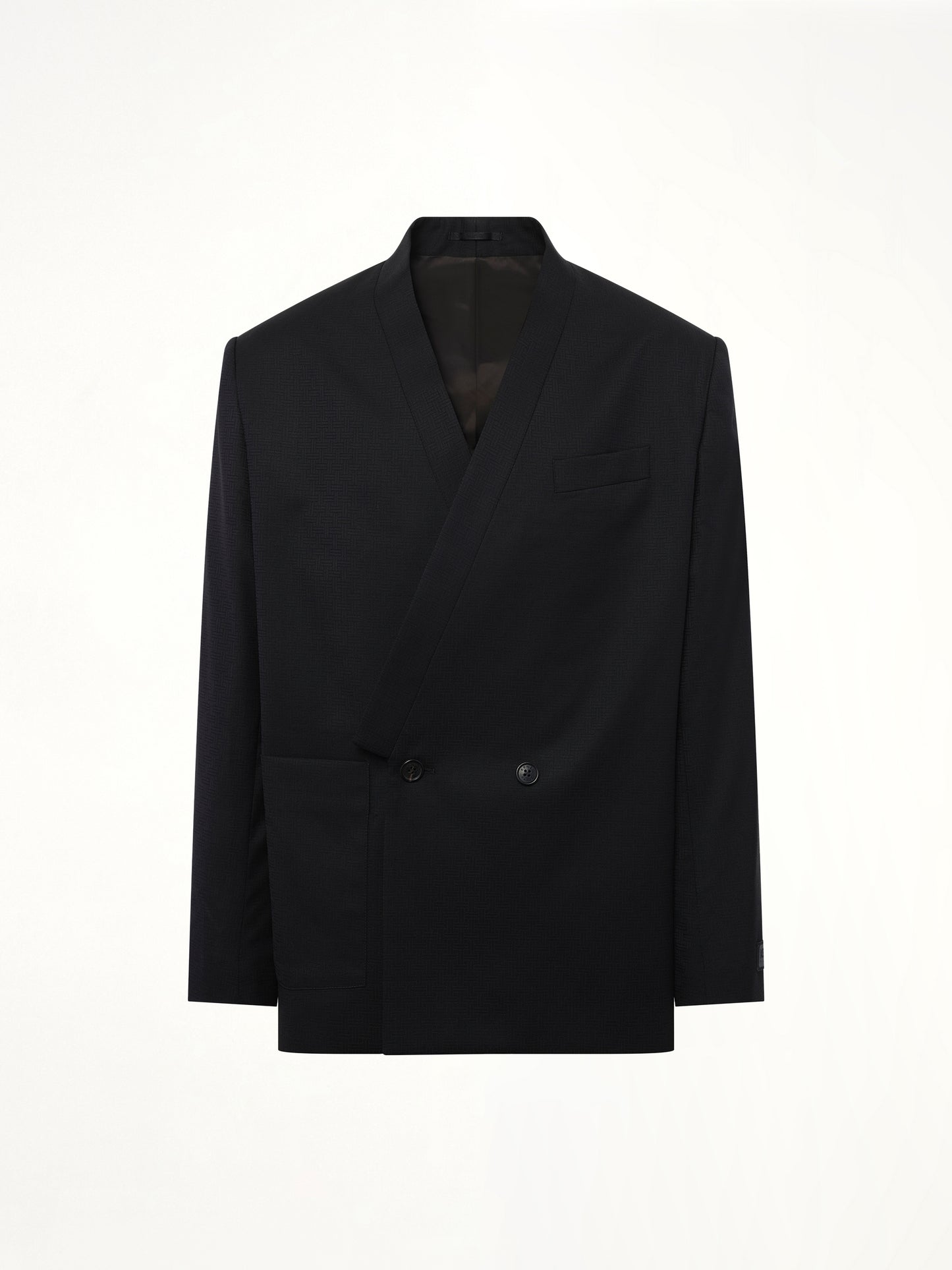 Kenzo Weave Kimono Tailored Jacket in Black