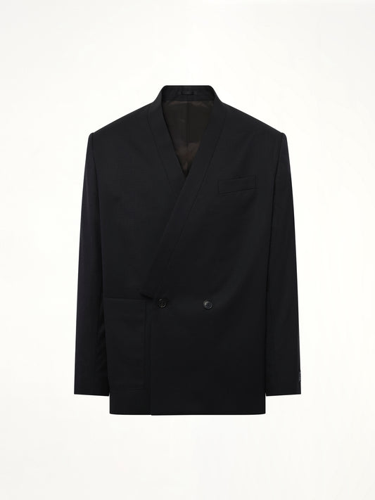 Kenzo Weave Kimono Tailored Jacket in Black