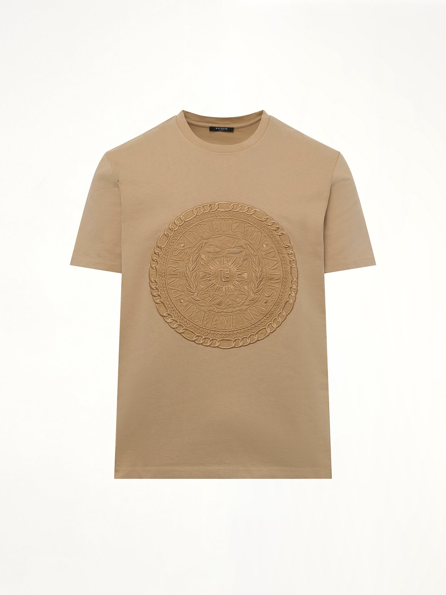 Balmain Medal T-Shirt in Camel