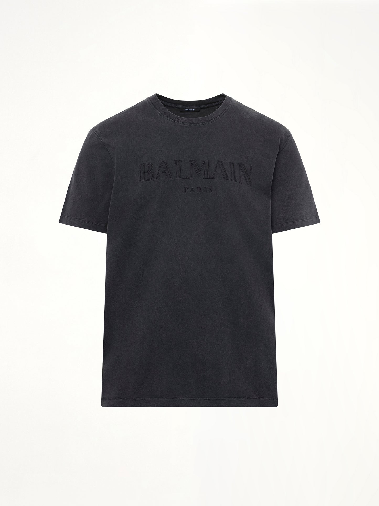 Balmain Vintage Emblem T-Shirt in Vintage Black
