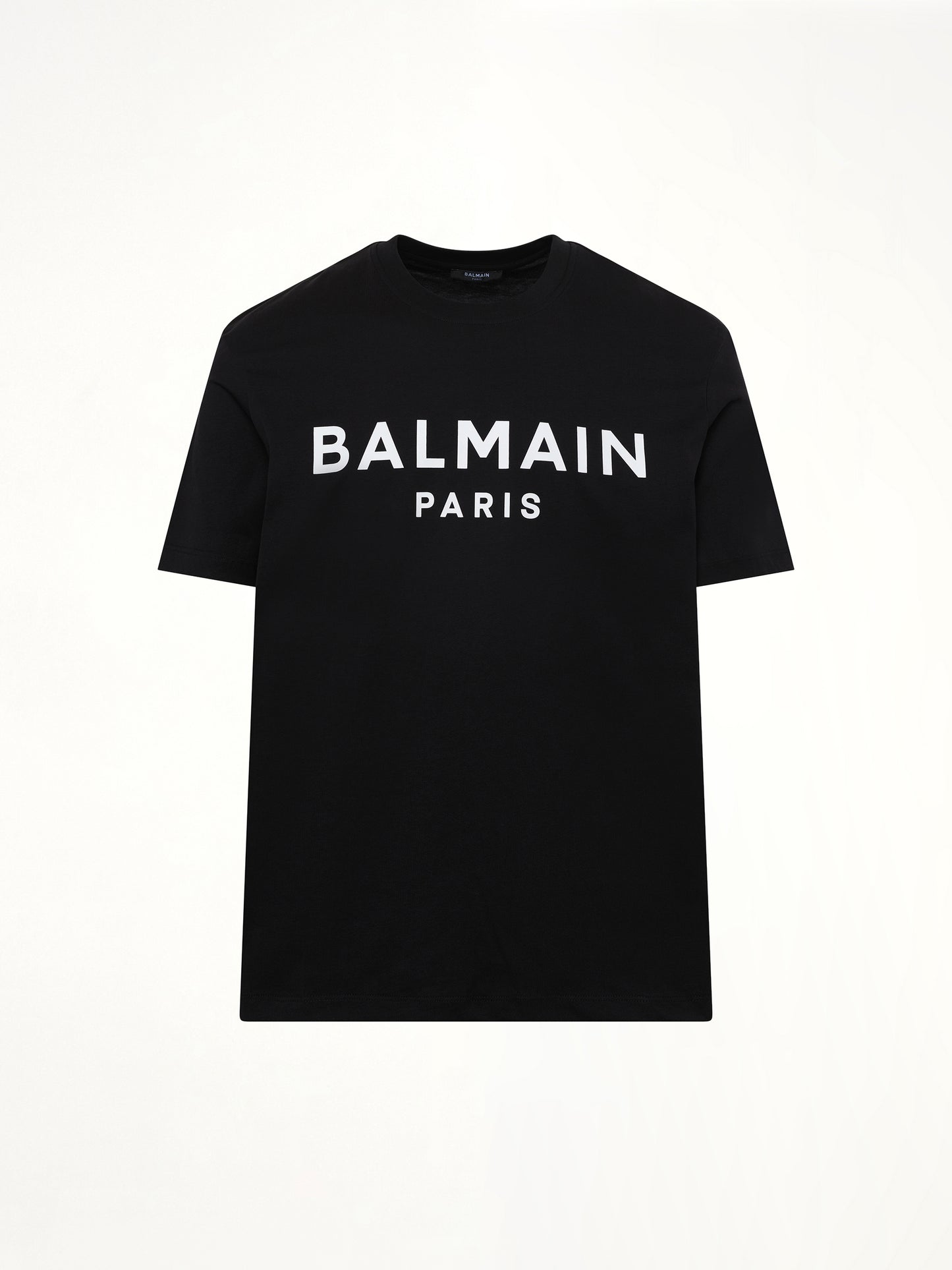 Logo Printed Straight Fit T-shirt in Black/White