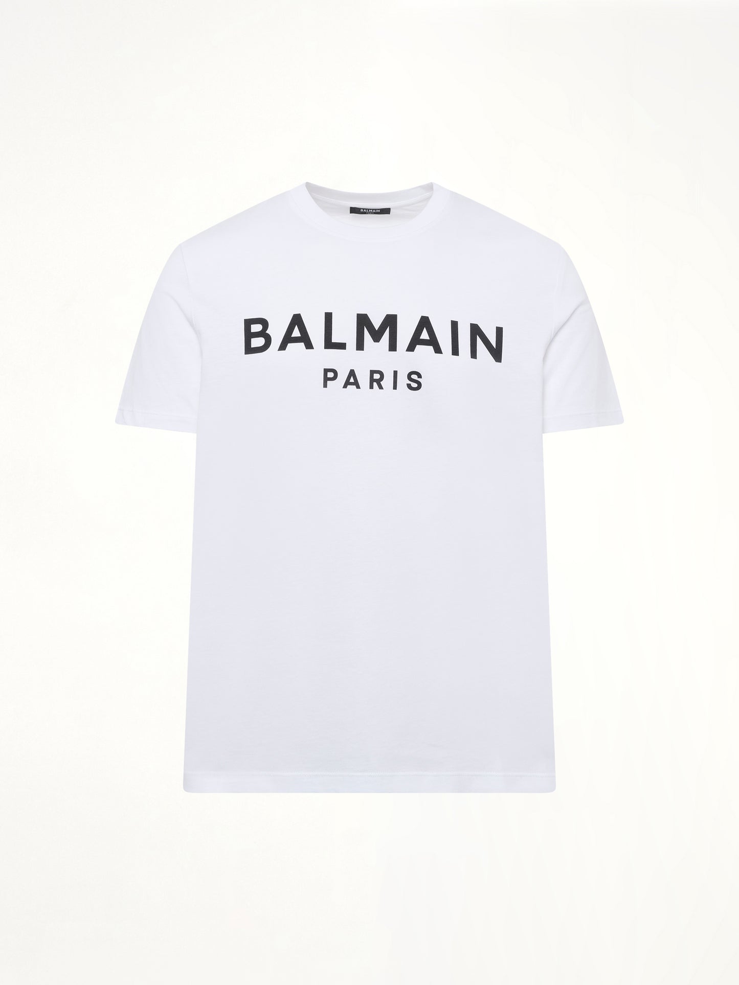 Logo Printed Straight Fit T-shirt in White/Black