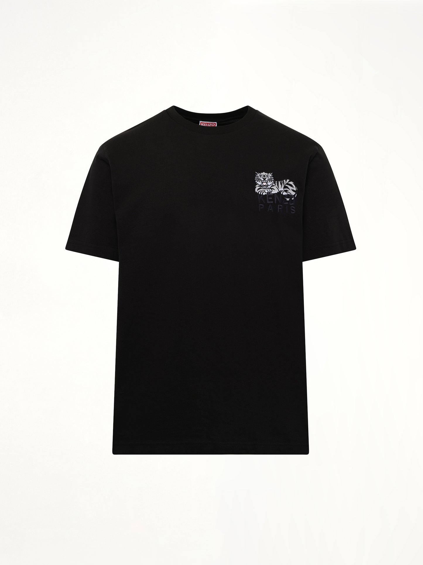 Gots Kenzo Happy Tiger Embroidered Classic T-Shirt in Black