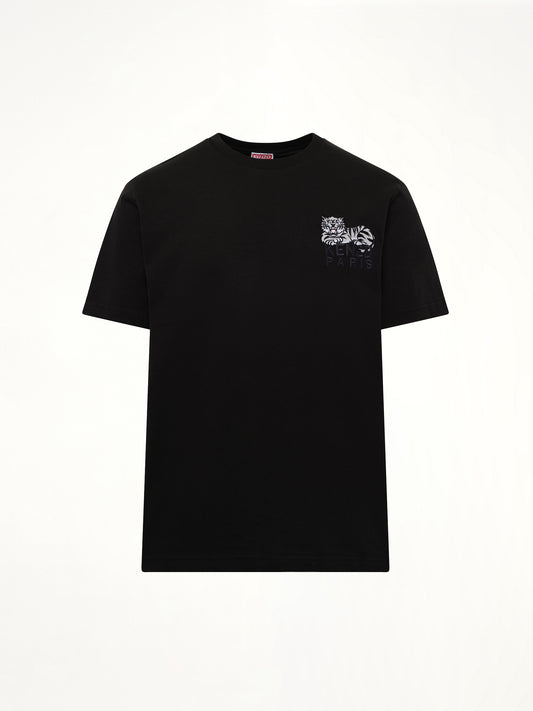 Gots Kenzo Happy Tiger Embroidered Classic T-Shirt in Black