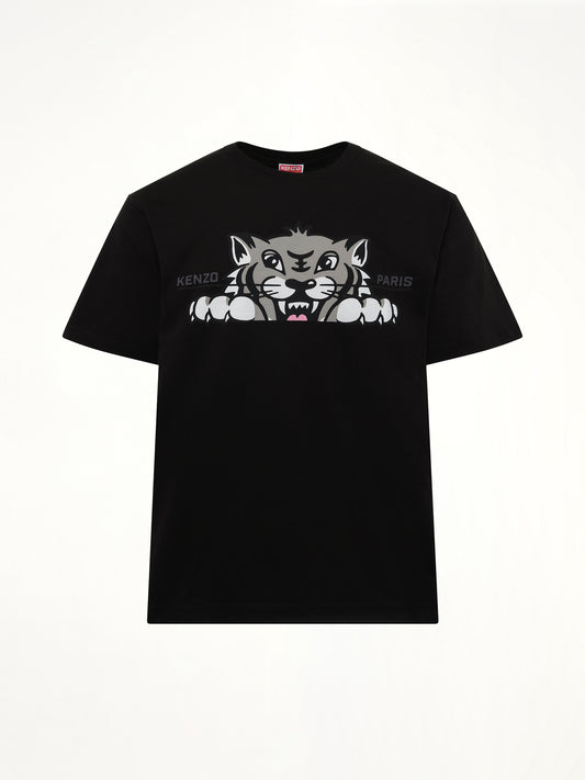 Kenzo Happy Tiger Oversize T-Shirt in Black