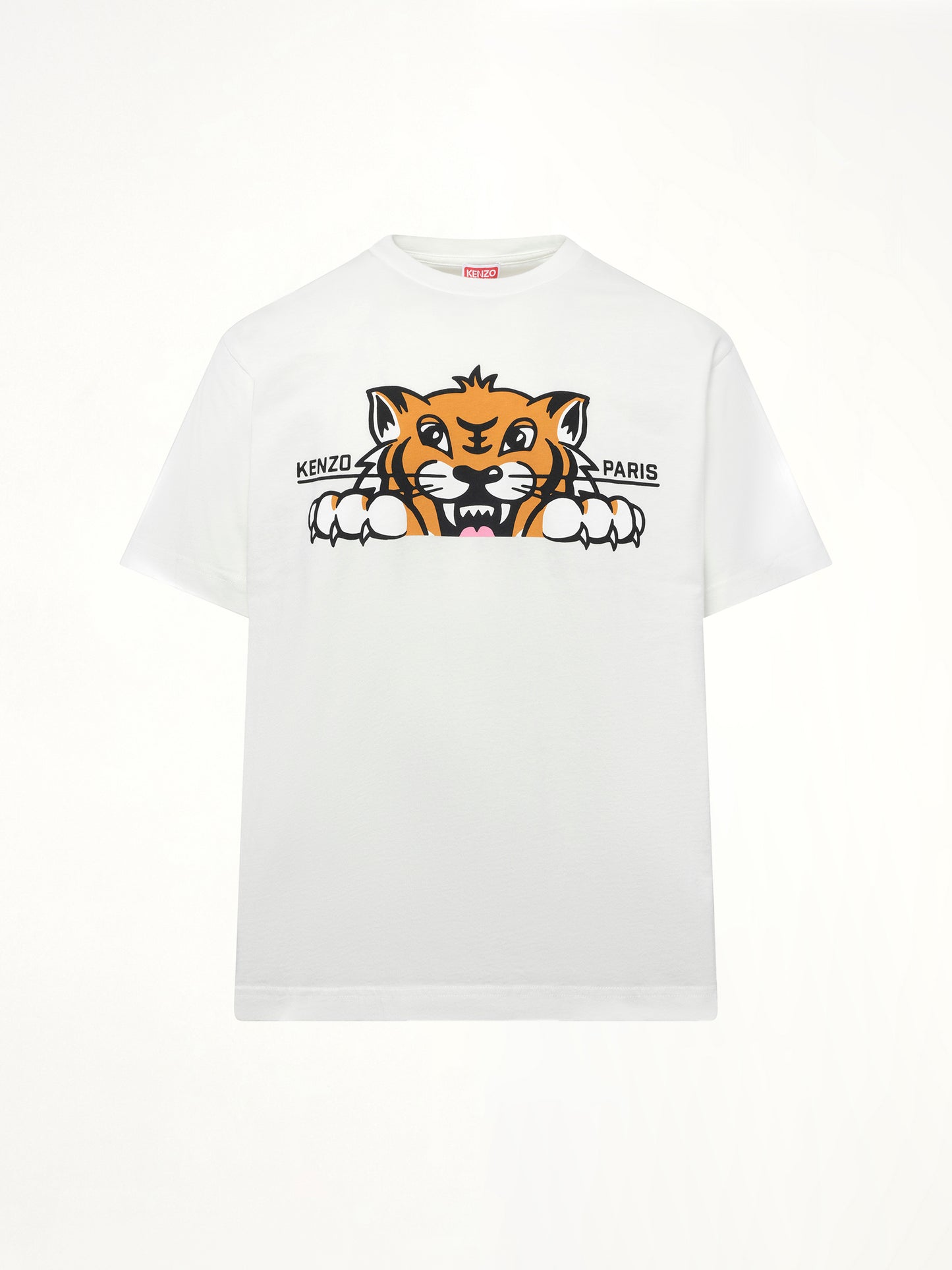 Kenzo Happy Tiger Oversize T-Shirt in Off White