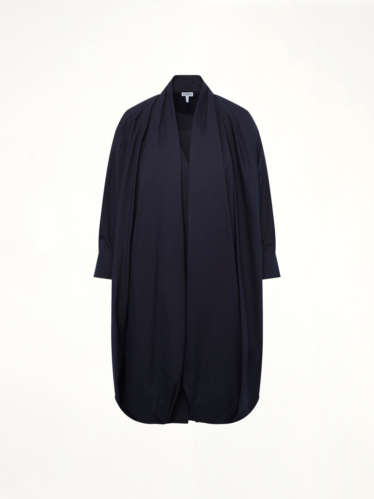 Draped Dress in Navy Blue