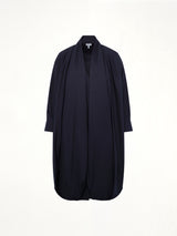Draped Dress in Navy Blue