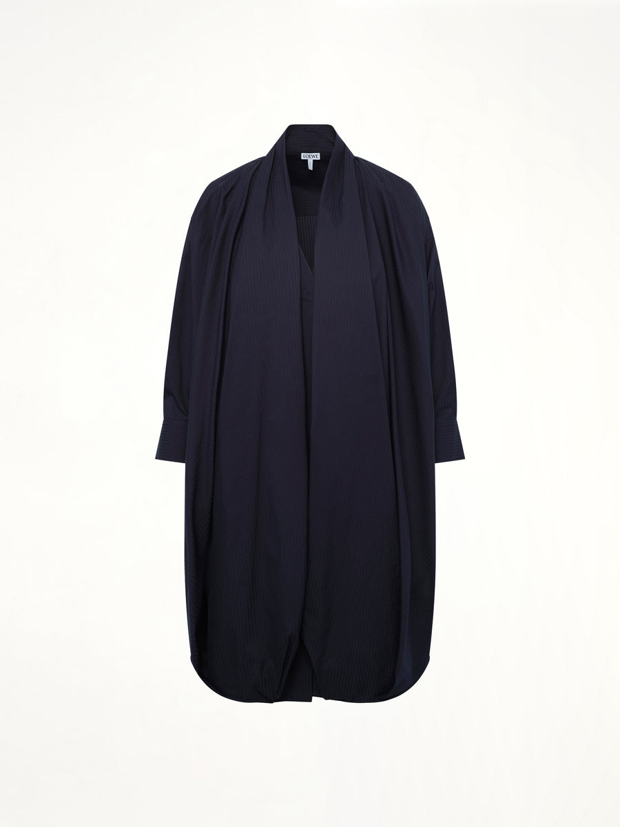 Draped Dress in Navy Blue