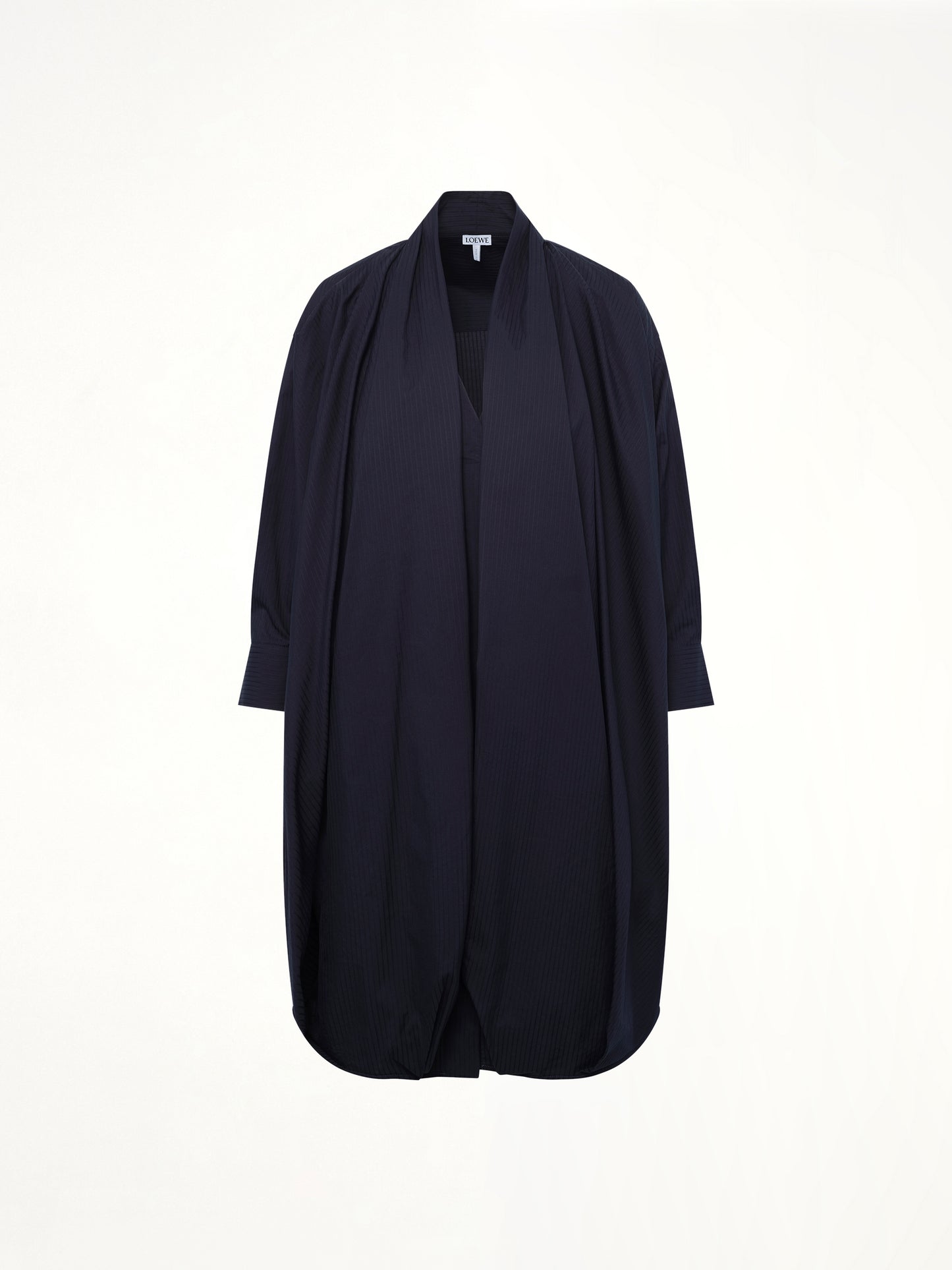 Draped Dress in Navy Blue