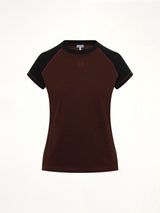 Small Fit T-Shirt in Black/Burgundy