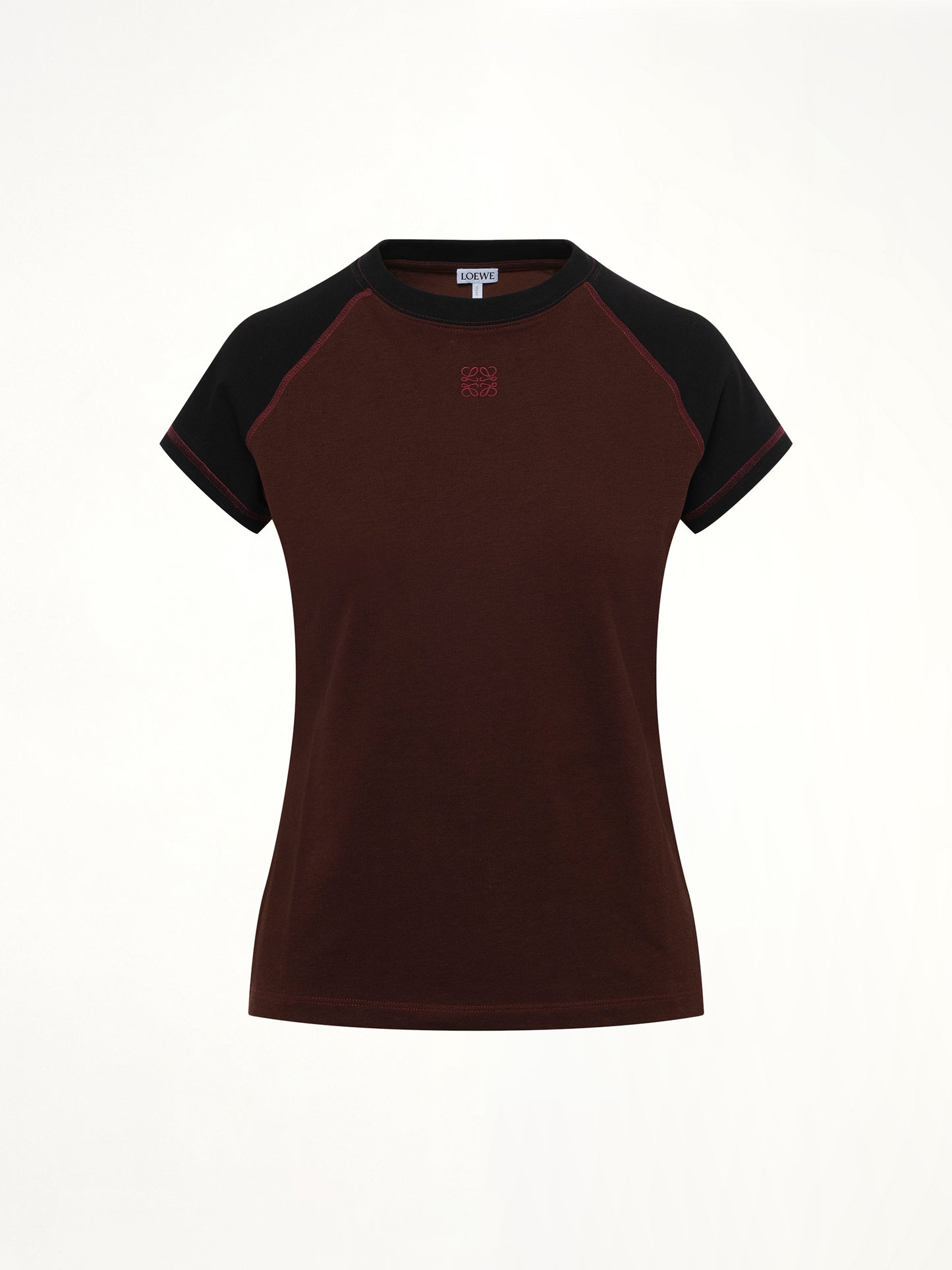 Small Fit T-Shirt in Black/Burgundy