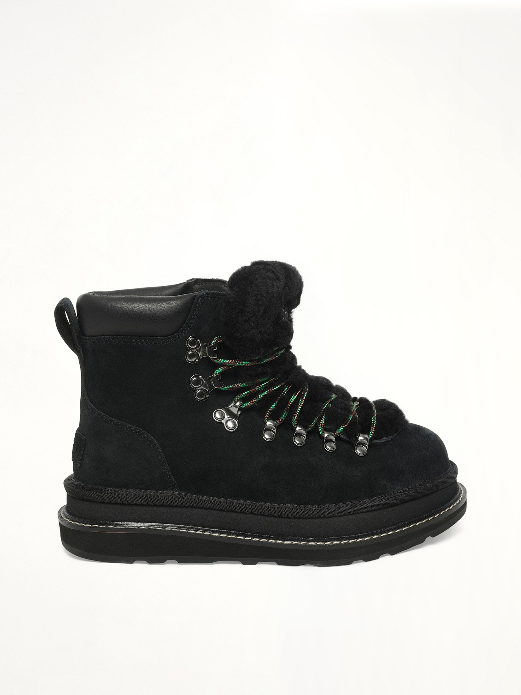 UGG sacai Hiker in Black Side View | SACAI