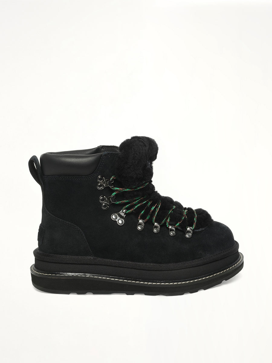 UGG sacai Hiker in Black Side View | SACAI