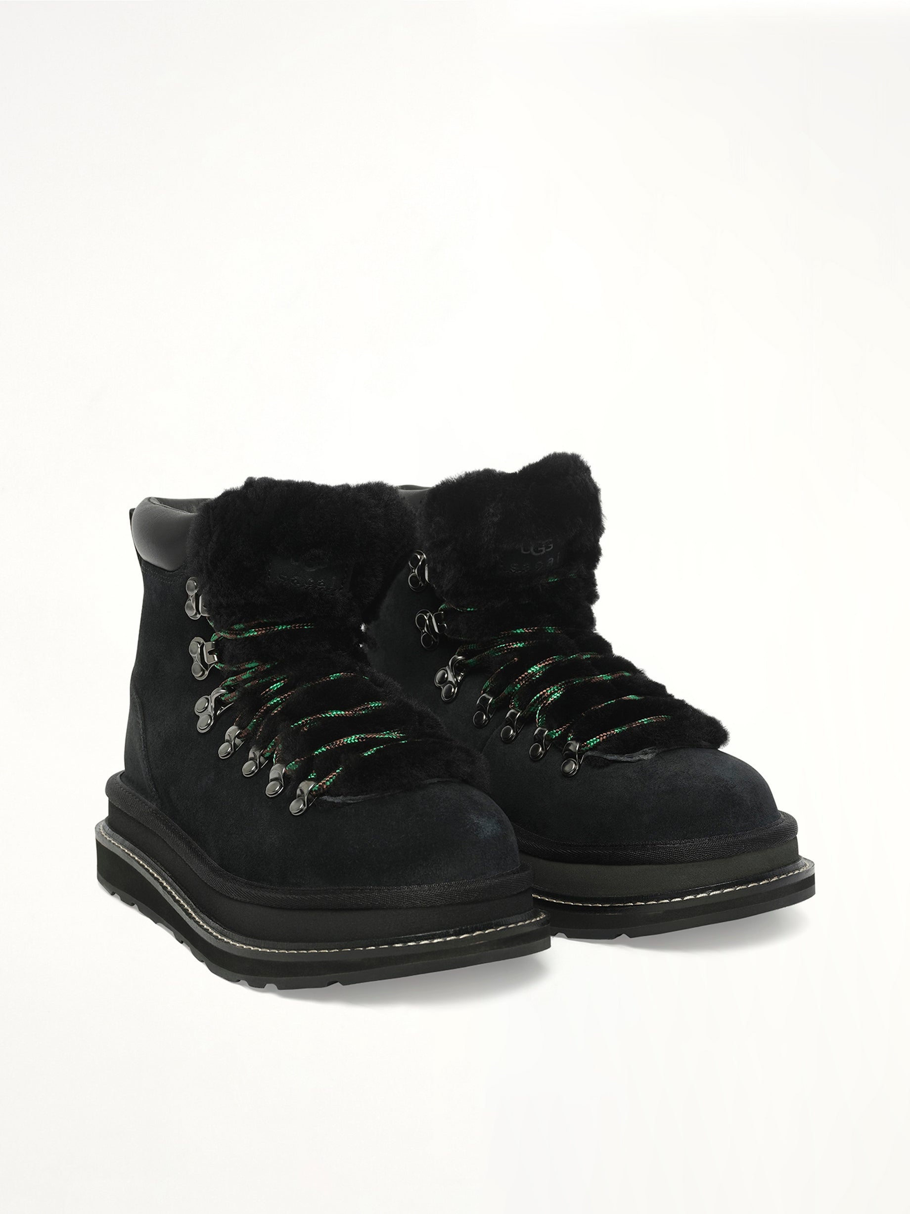 UGG sacai Hiker in Black Front View | SACAI