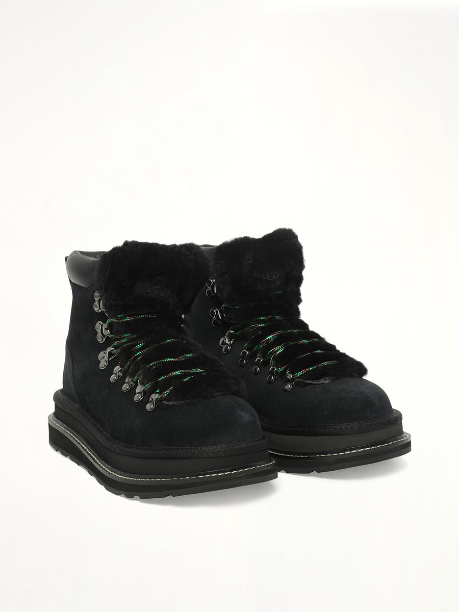 UGG sacai Hiker in Black Front View | SACAI