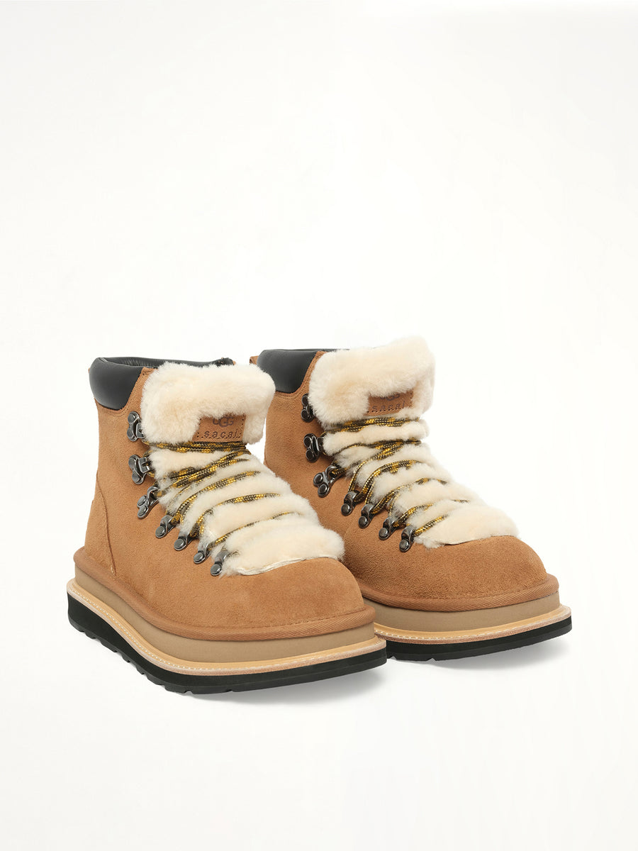 UGG sacai Hiker in Chestnut Front View | SACAI