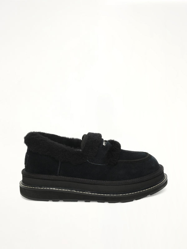 UGG sacai Loafer in Black Side View | SACAI