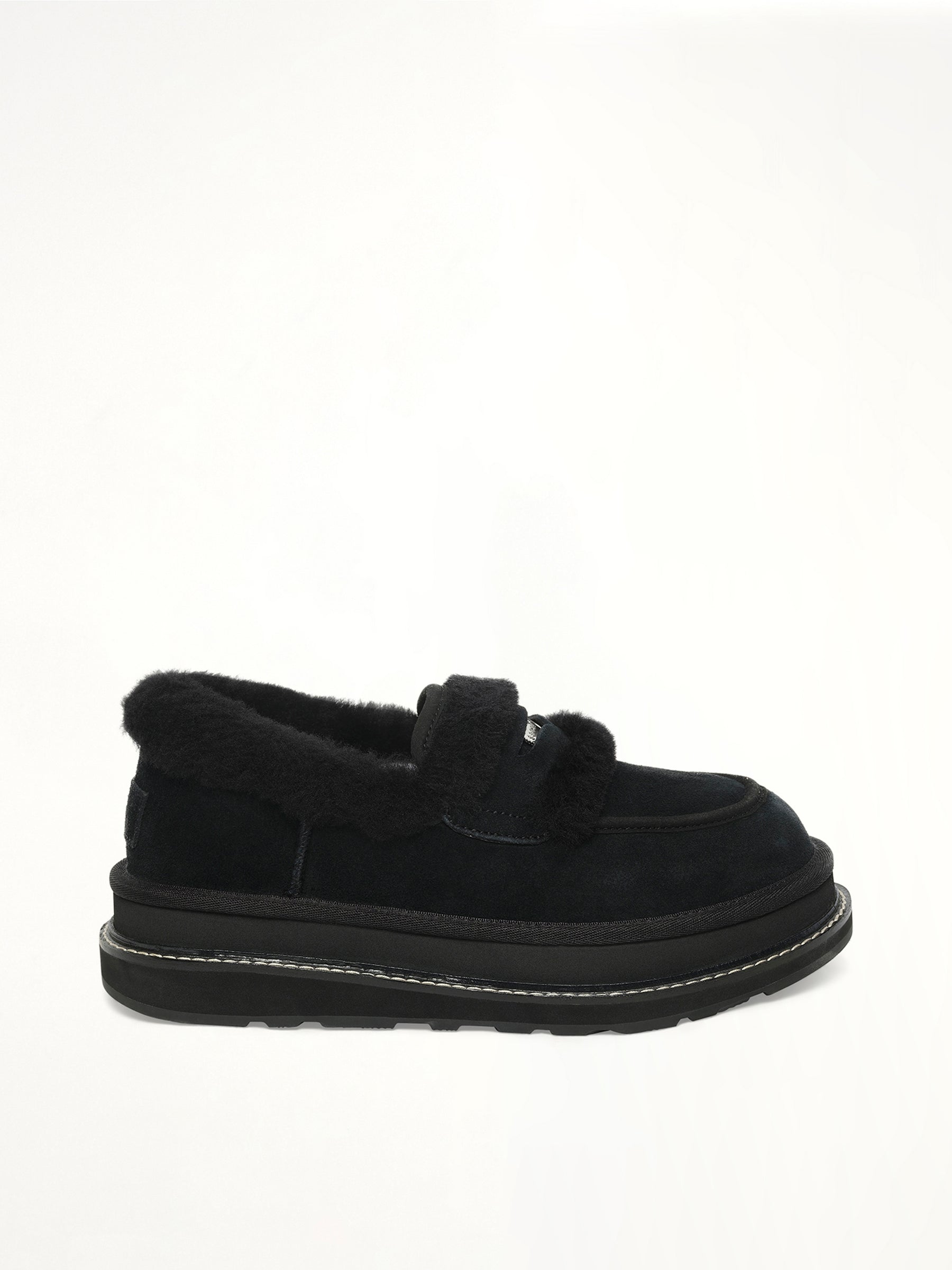 UGG sacai Loafer in Black Side View | SACAI