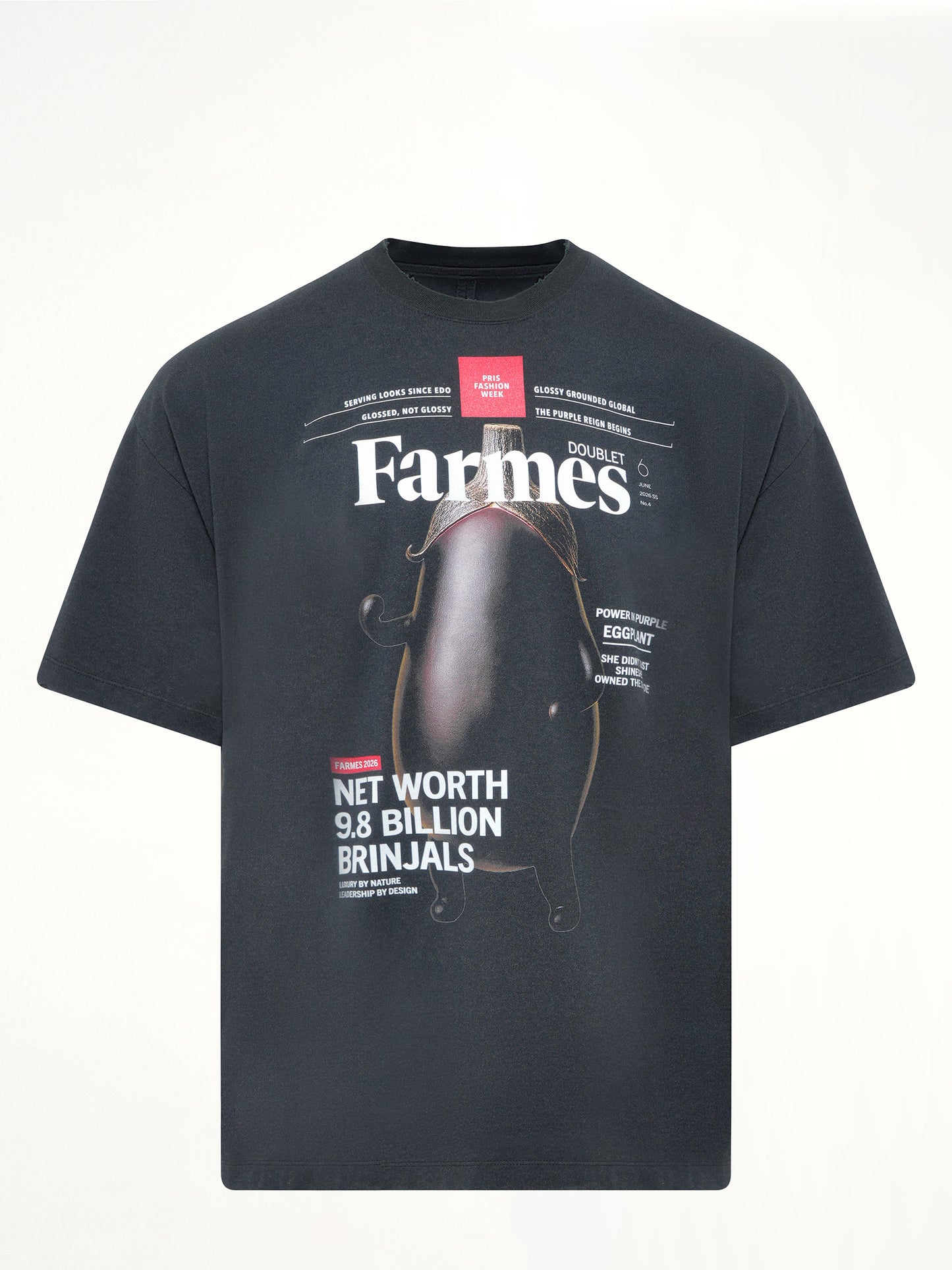 Farmes Magazine Cover T-Shirt in Black