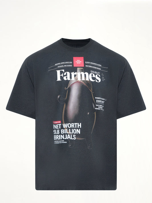 Farmes Magazine Cover T-Shirt in Black
