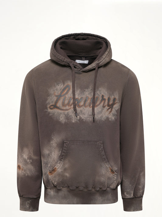 Luxuary Mud Paint Hoodie in Brown