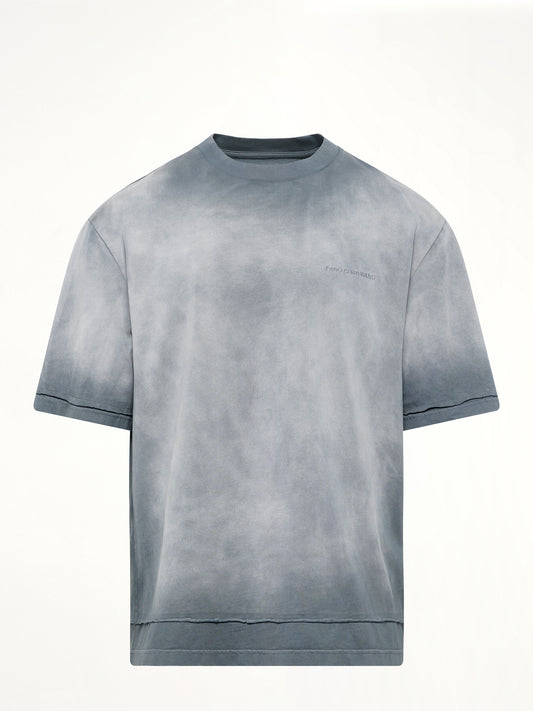2 in 1 Washed T-Shirt in Grey