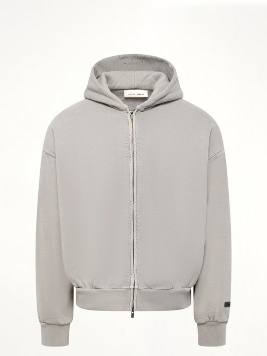 Classic Full Zip Hoodie in Smoke Grey