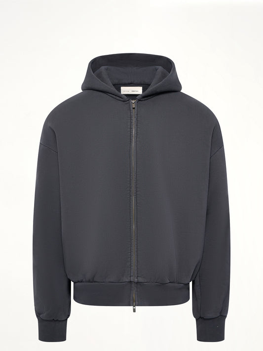 Classic Full Zip Hoodie in Vintage Black