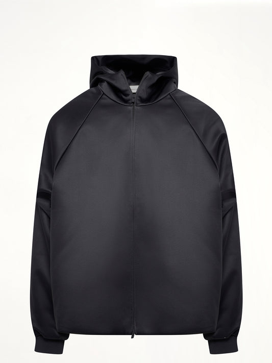 Hooded Bomber Jacket in Vintage Black