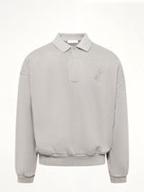 Classic Polo Sweatshirt in Smoke Grey