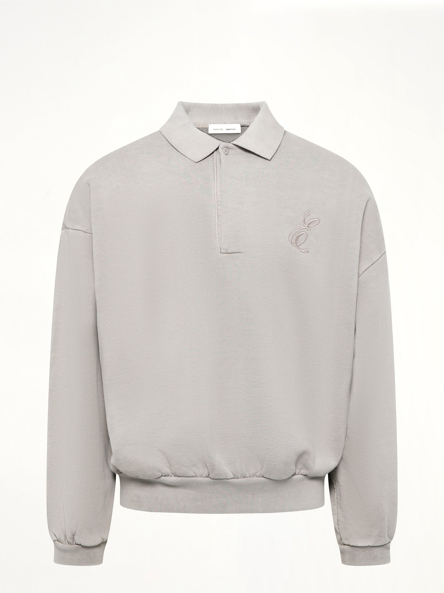 Classic Polo Sweatshirt in Smoke Grey