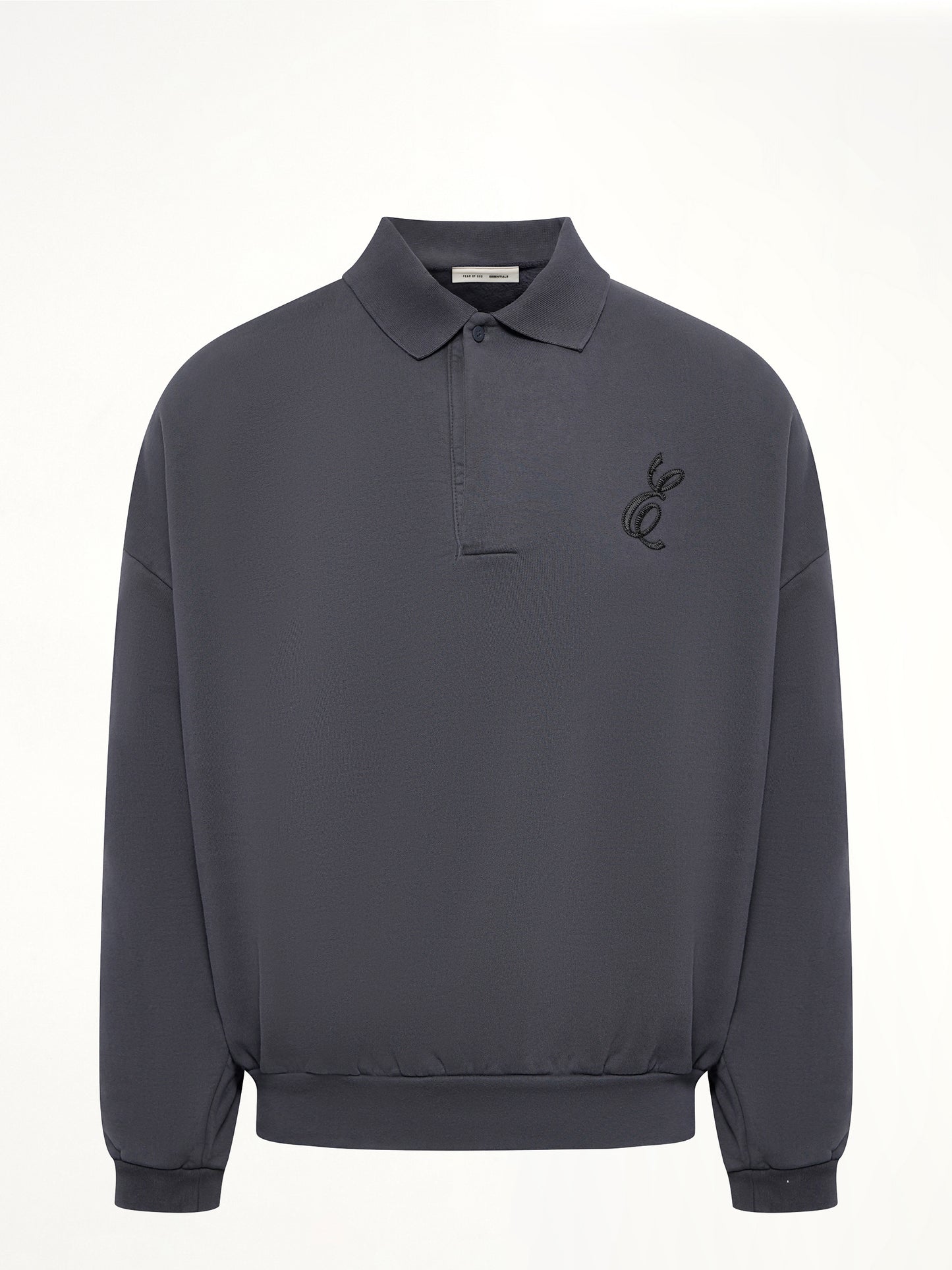 Classic Polo Sweatshirt in Vintage Black