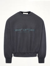 Cropped Relaxed Sweatshirt in Vintage Black