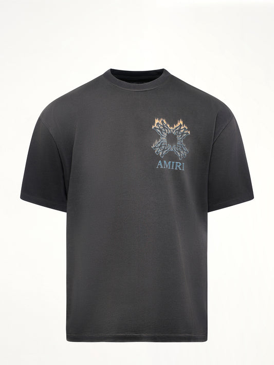 MA Quad Flames Oversized T-Shirt in Black