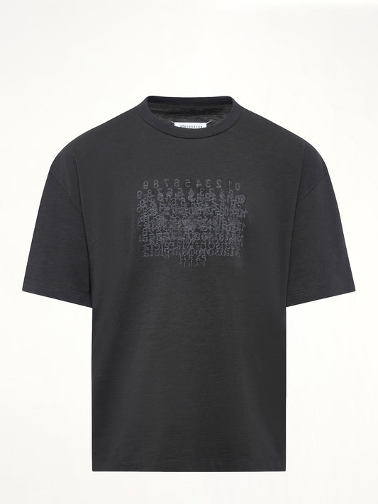 Slubby Logo T-Shirt in Washed Black