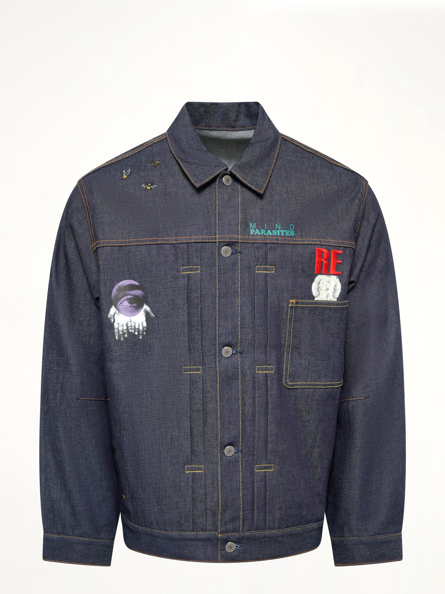 Mind Parasite Denim Jacket in Indigo