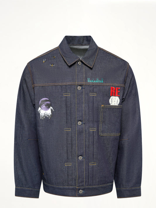 Mind Parasite Denim Jacket in Indigo